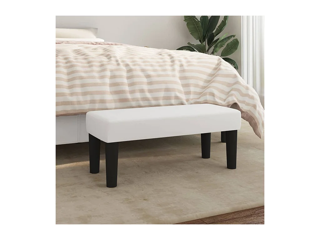 Banc Blanc 70x30x30 cm Similicuir