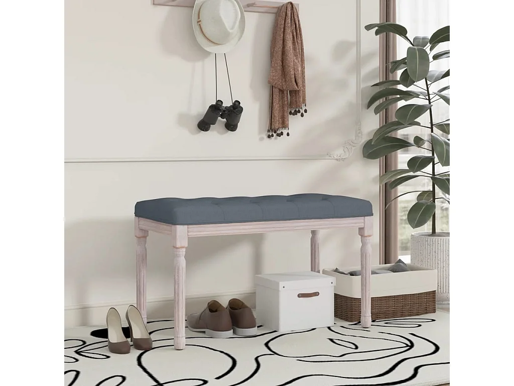 Banco 80x40x49 cm veludo cinzento-escuro