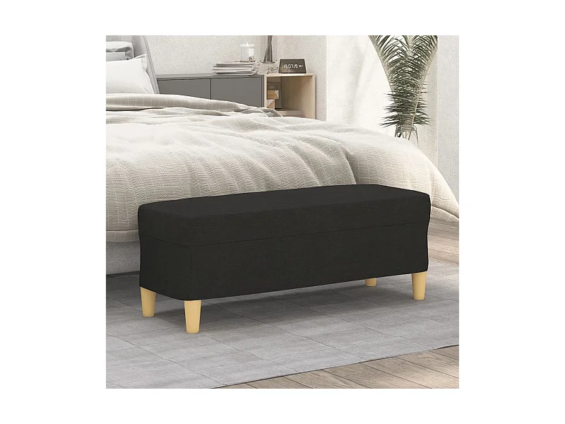 Banc Noir 100x35x41 cm Tissu