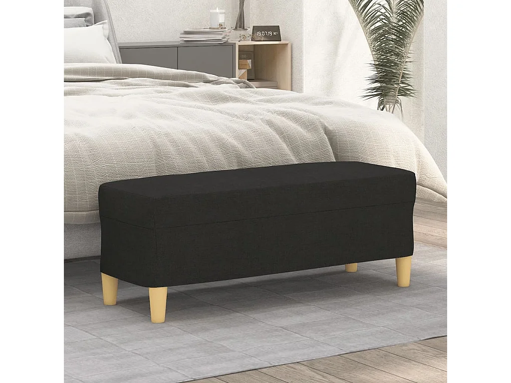 Banc Noir 100x35x41 cm Tissu