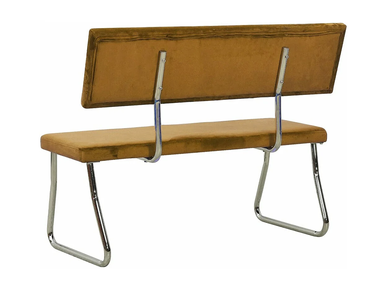 Sitzbank 110 cm Braun Samt