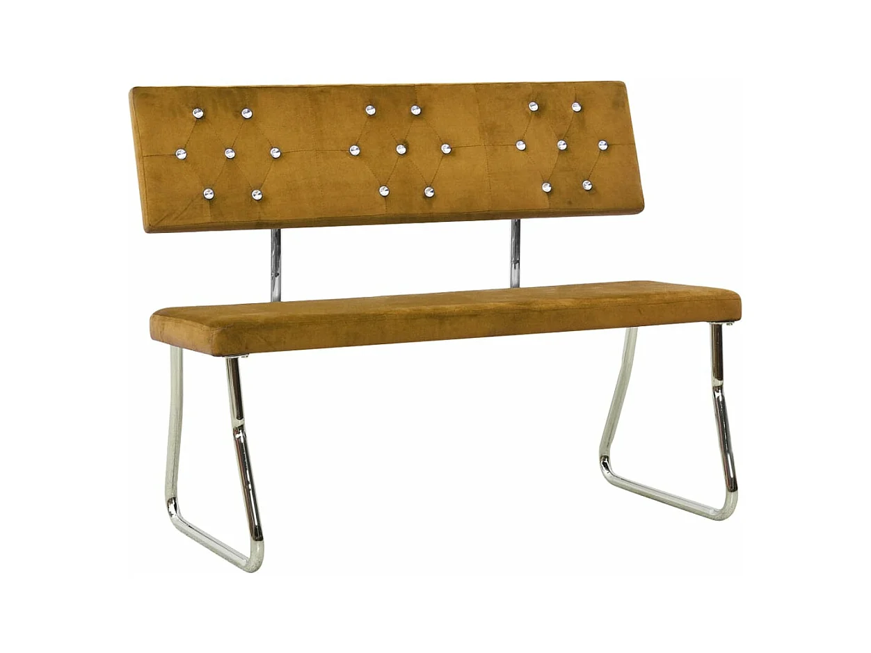 Panca 110 cm in Velluto Marrone