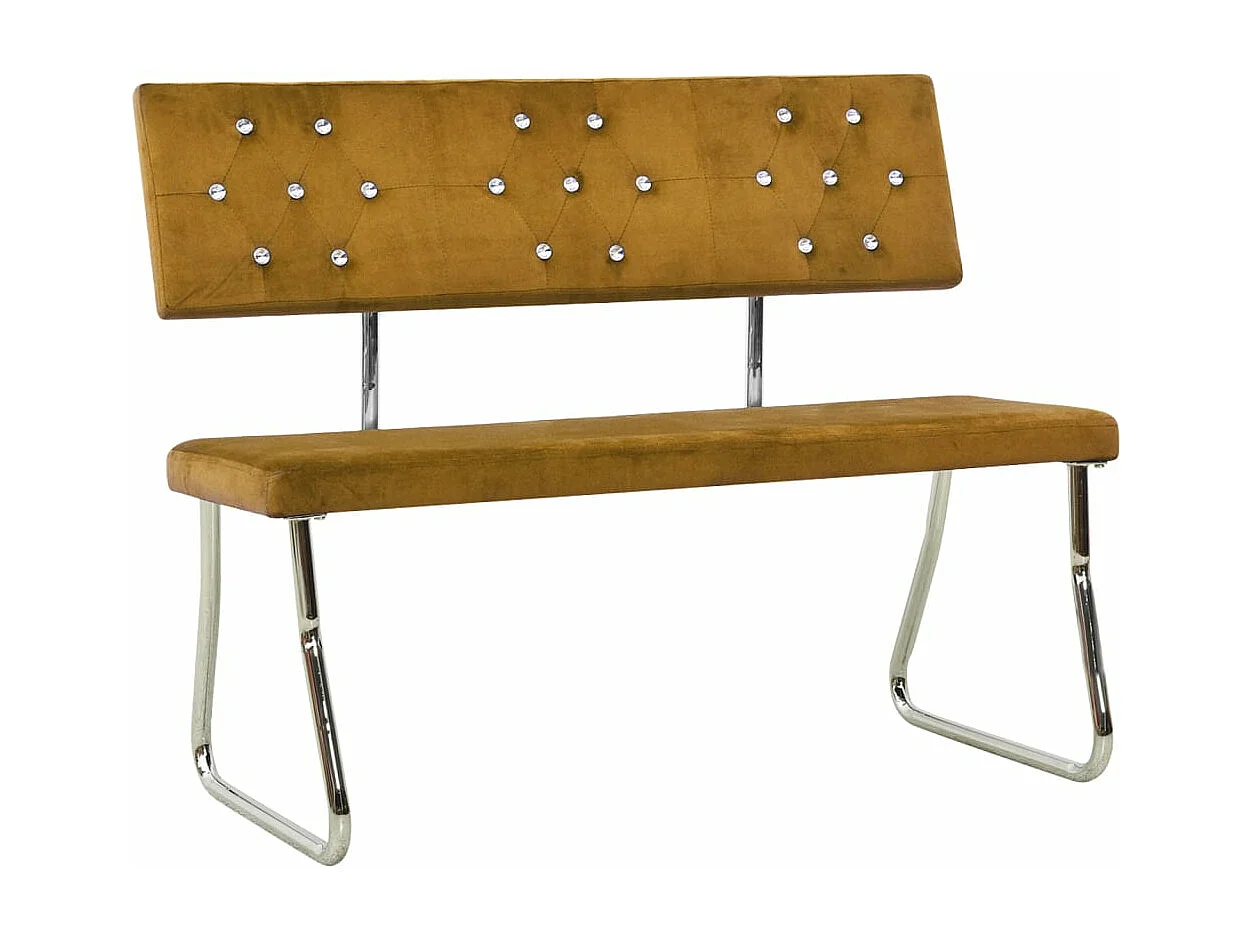 Banc 110 cm Marron Velours