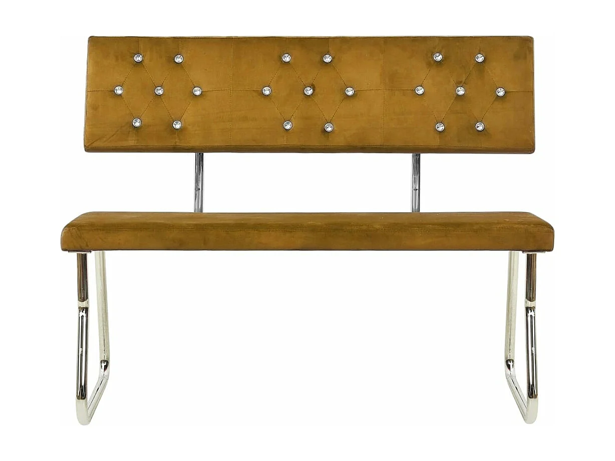 Banc 110 cm Marron Velours