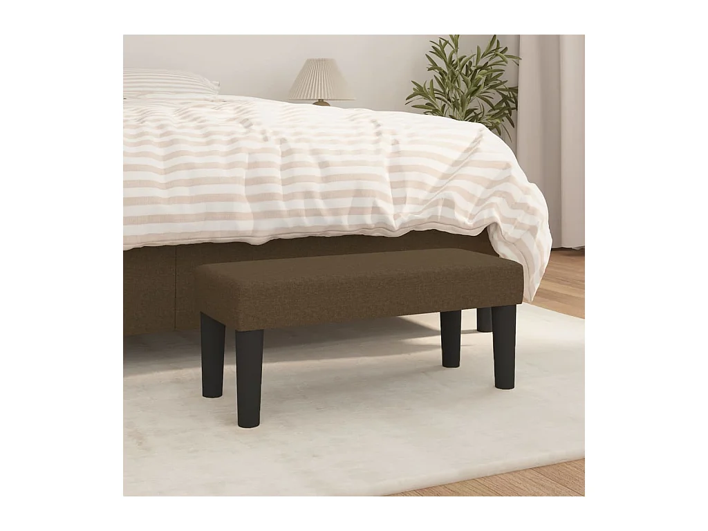 Banc Marron foncé 70x30x30 cm Tissu