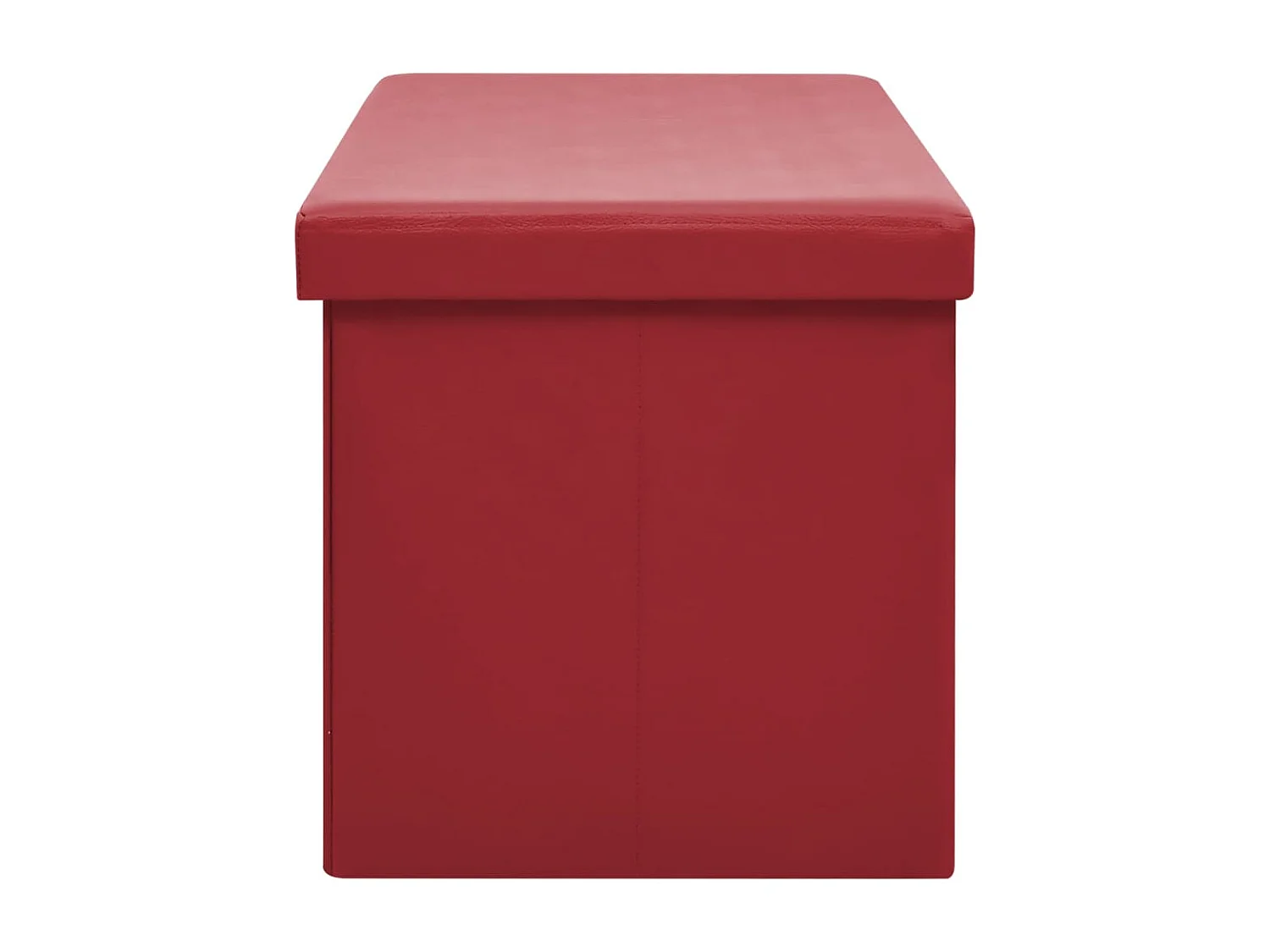 Banc de rangement pliable Rouge bordeaux PVC