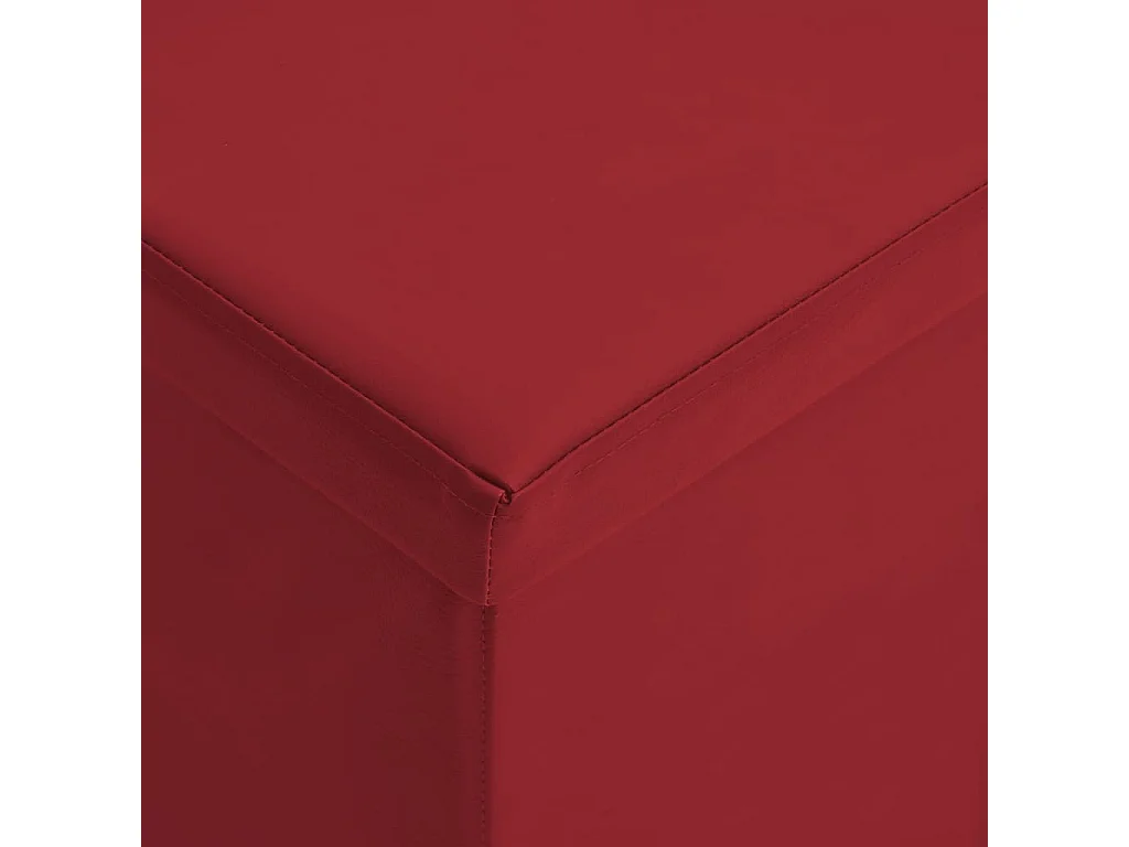 Banc de rangement pliable Rouge bordeaux PVC
