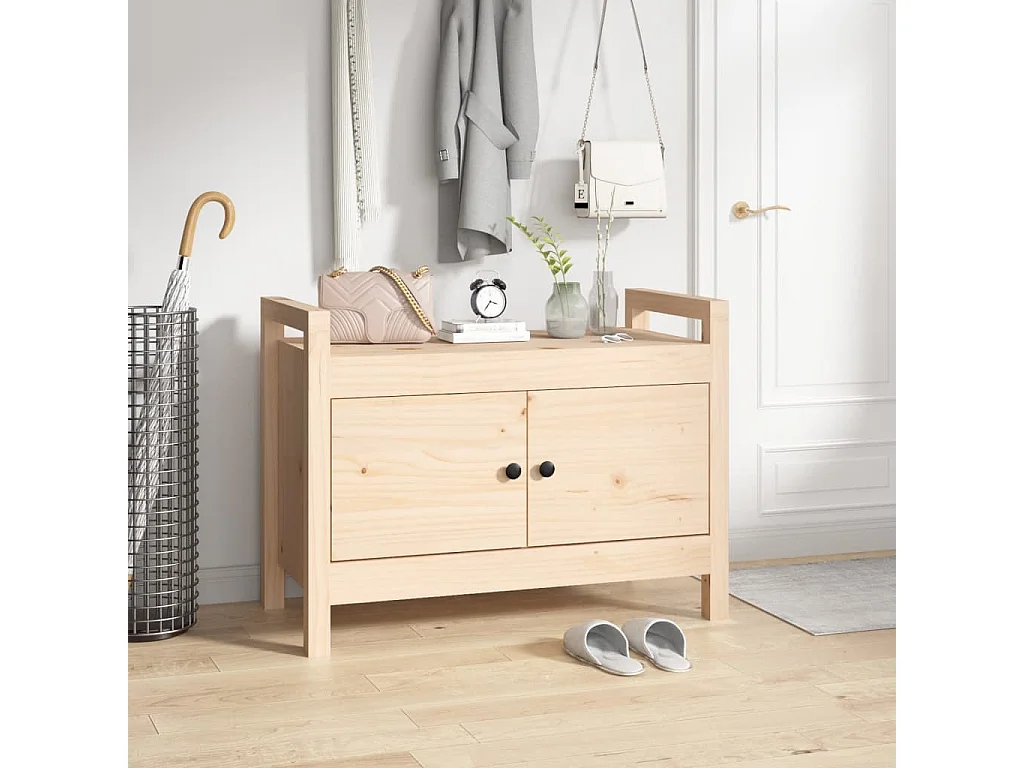 Halbankje 80x40x60 cm massief grenenhout