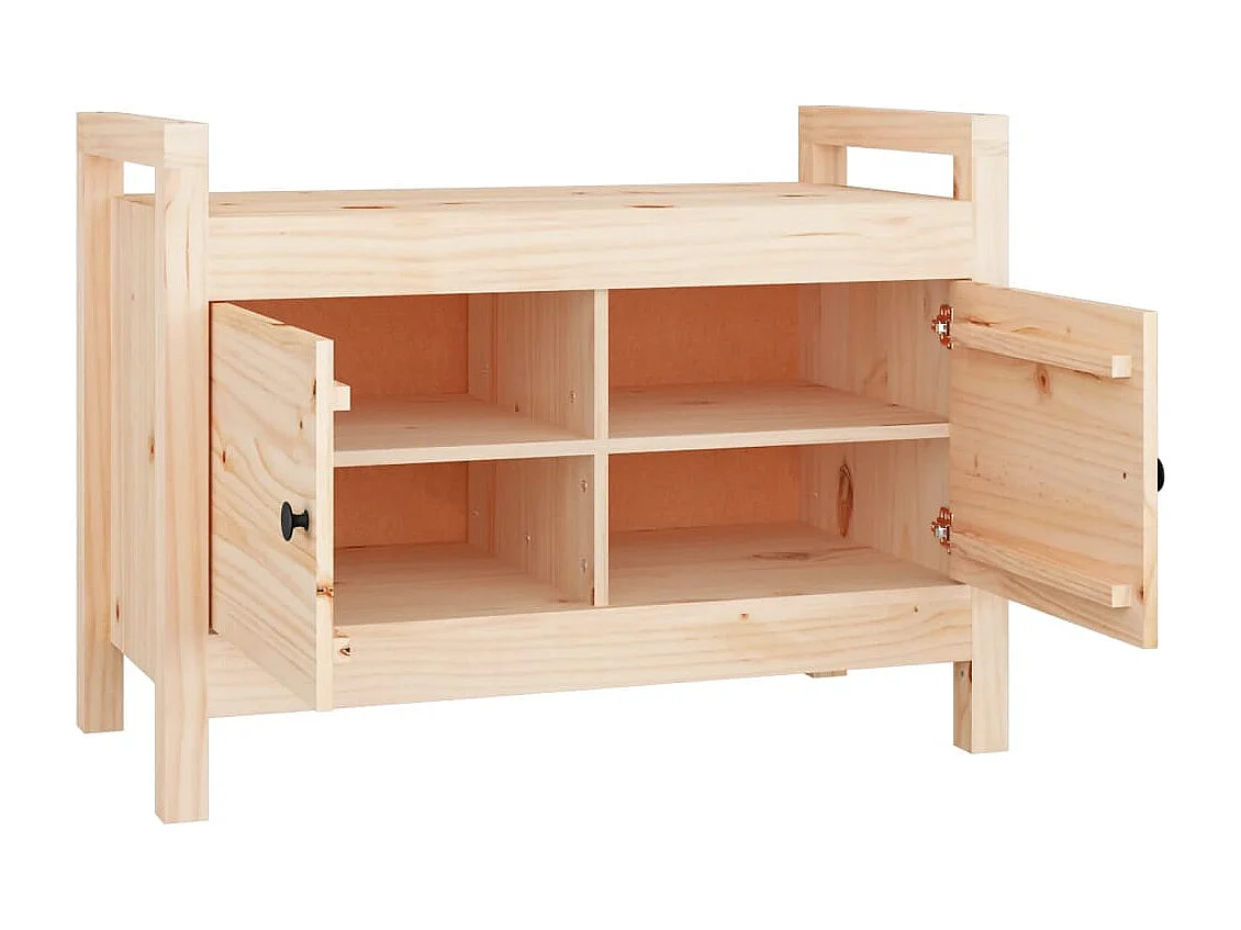 Halbankje 80x40x60 cm massief grenenhout