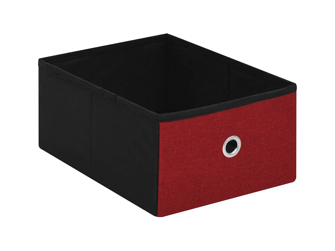 Cassapanca Pieghevole Rosso Vino 76x38x38 cm in Simil Lino