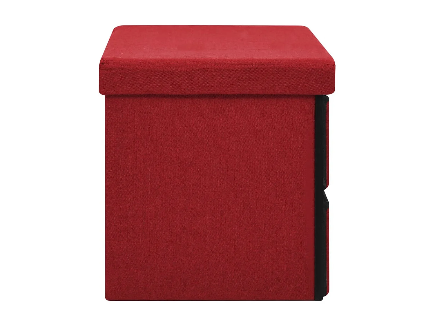 Banc de rangement pliable Bordeaux 76x38x38 cm Faux lin
