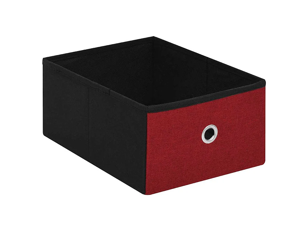 Faltbare Sitzbank mit Stauraum Weinrot 76x38x38 cm Leinenoptik