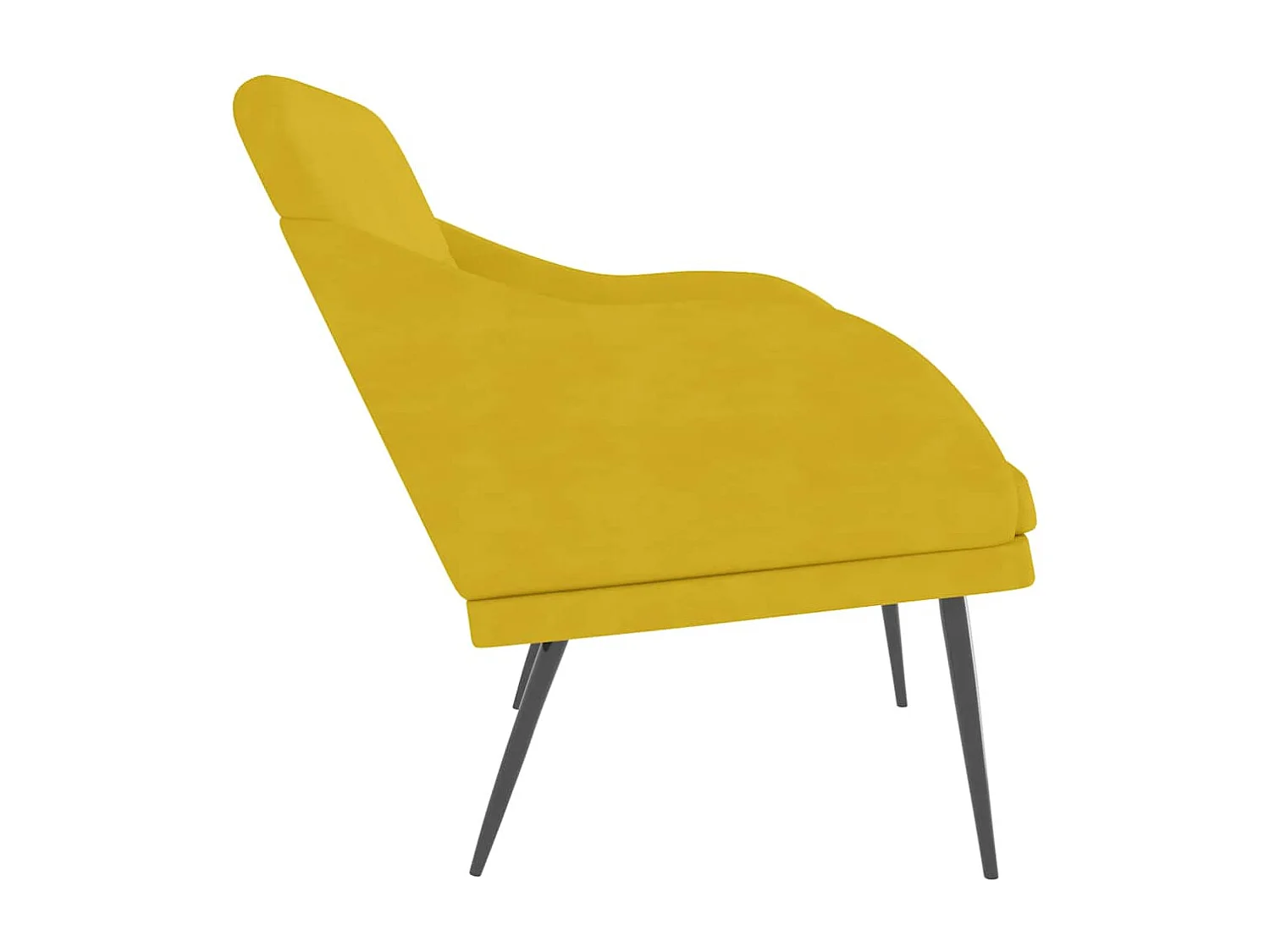 Banc Jaune 110x76x80 cm Velours