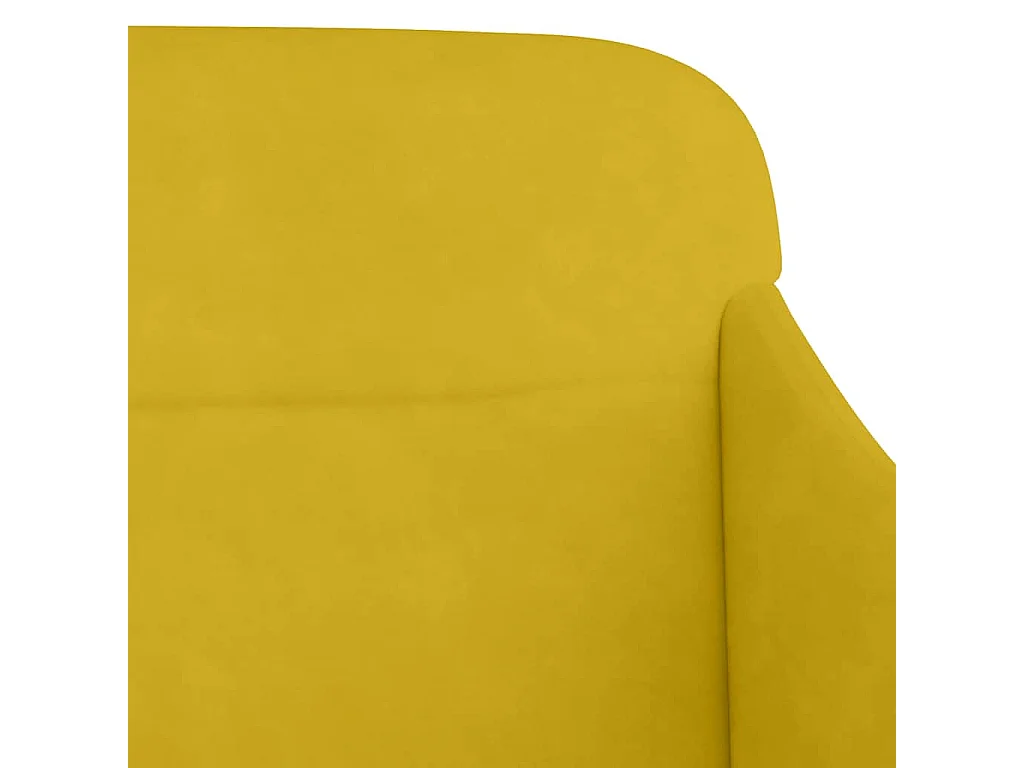 Banc Jaune 110x76x80 cm Velours