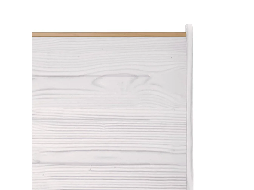 Banc d'angle REINE 151 cm marron miel et blanc bois pin solide