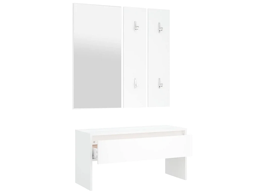 Ensemble de meubles de couloir Blanc Bois d'ingénierie