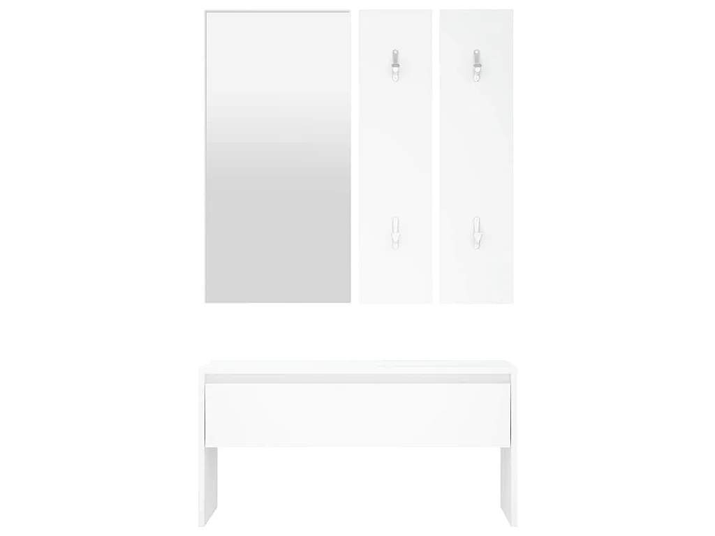 Ensemble de meubles de couloir Blanc Bois d'ingénierie