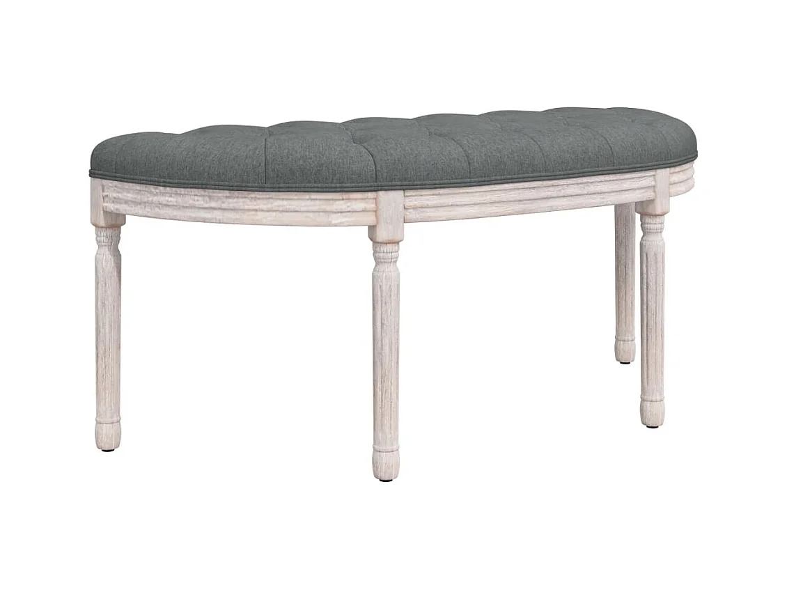 Banc Gris foncé 110,5x45x49 cm Tissu