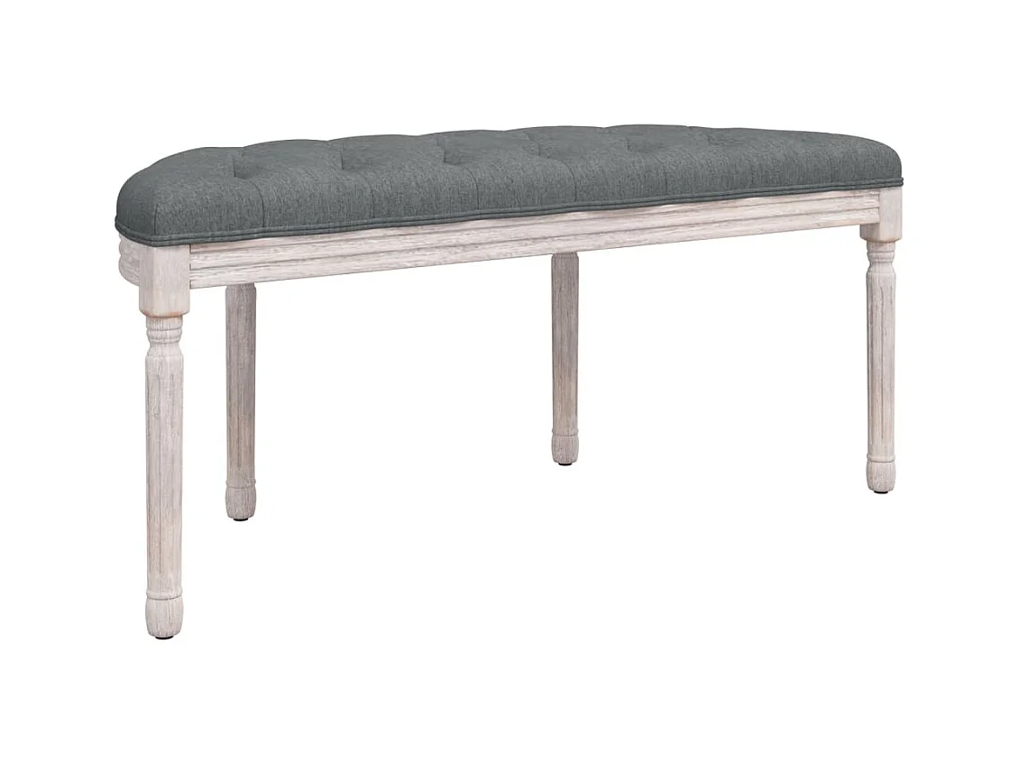 Banc Gris foncé 110,5x45x49 cm Tissu