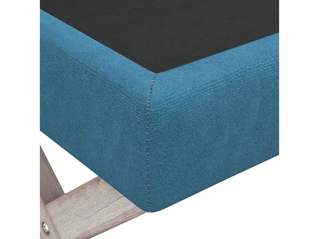 Taburete con almacenaje terciopelo azul 110x45x49 cm