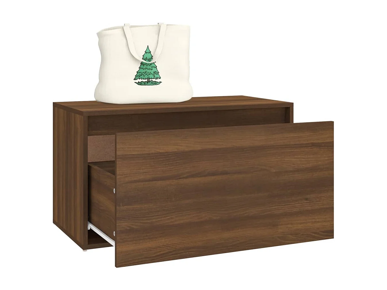 Banco corredor 80x40x45 cm derivados madeira carvalho castanho