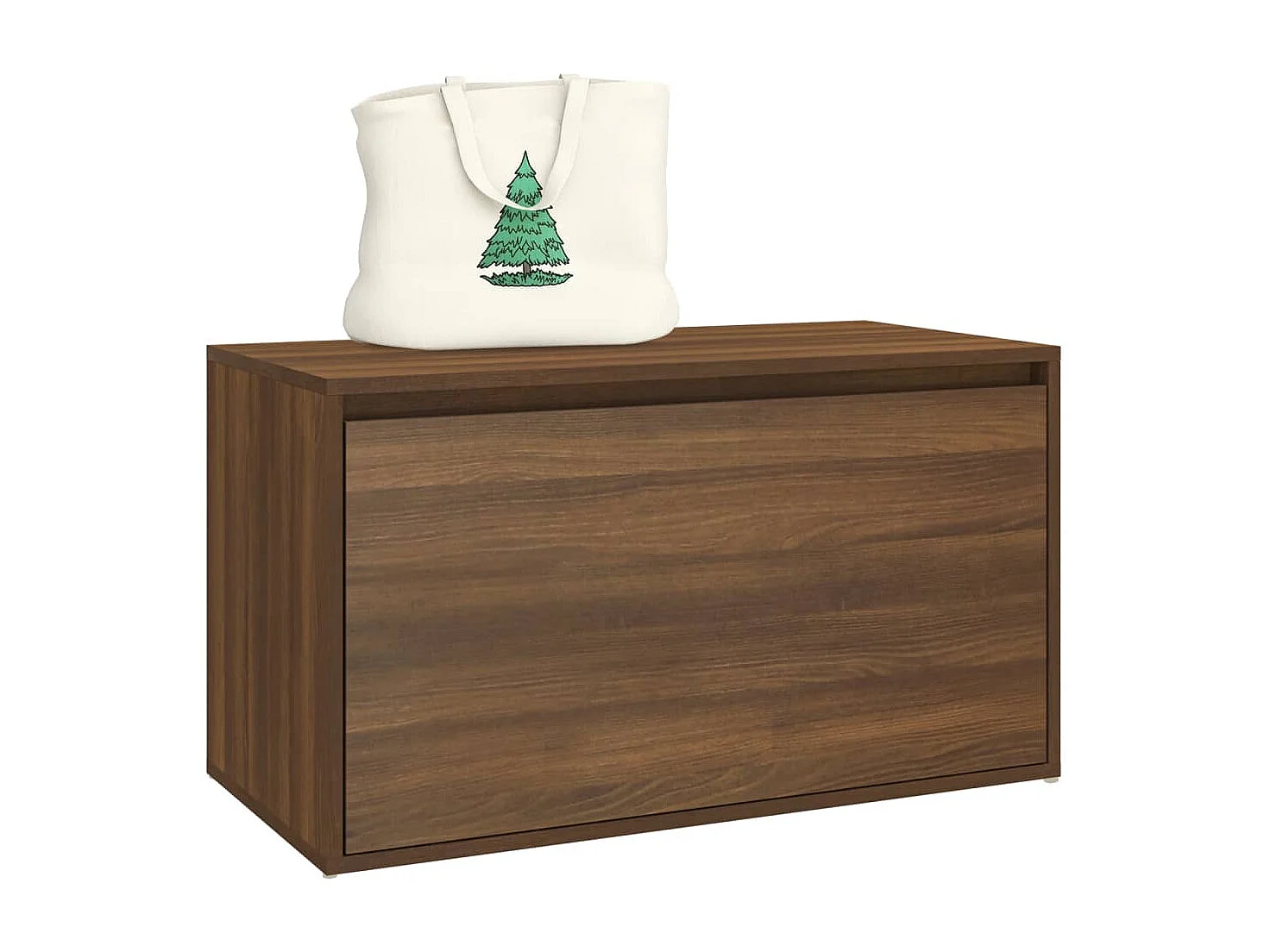 Banco corredor 80x40x45 cm derivados madeira carvalho castanho