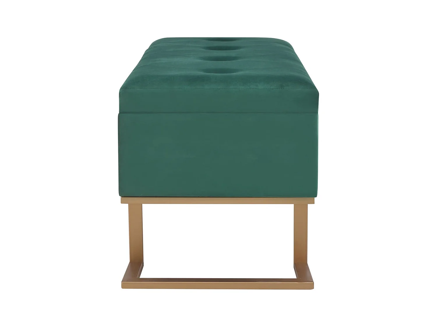 Banc avec compartiment de rangement 105 cm Vert Velours