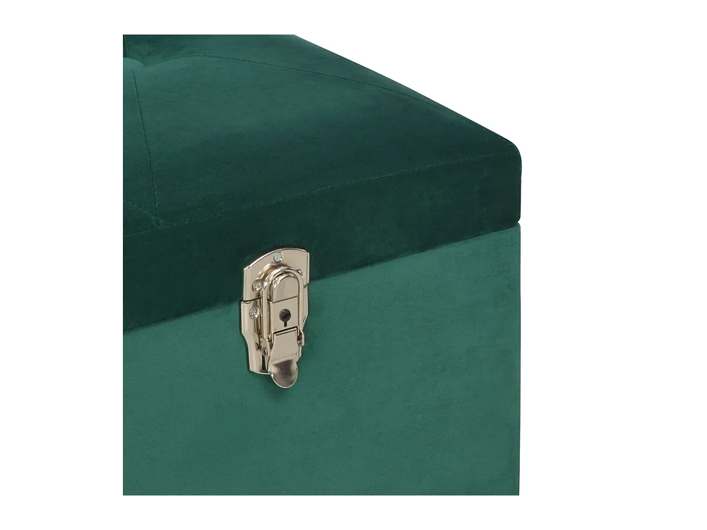 Banc avec compartiment de rangement 105 cm Vert Velours