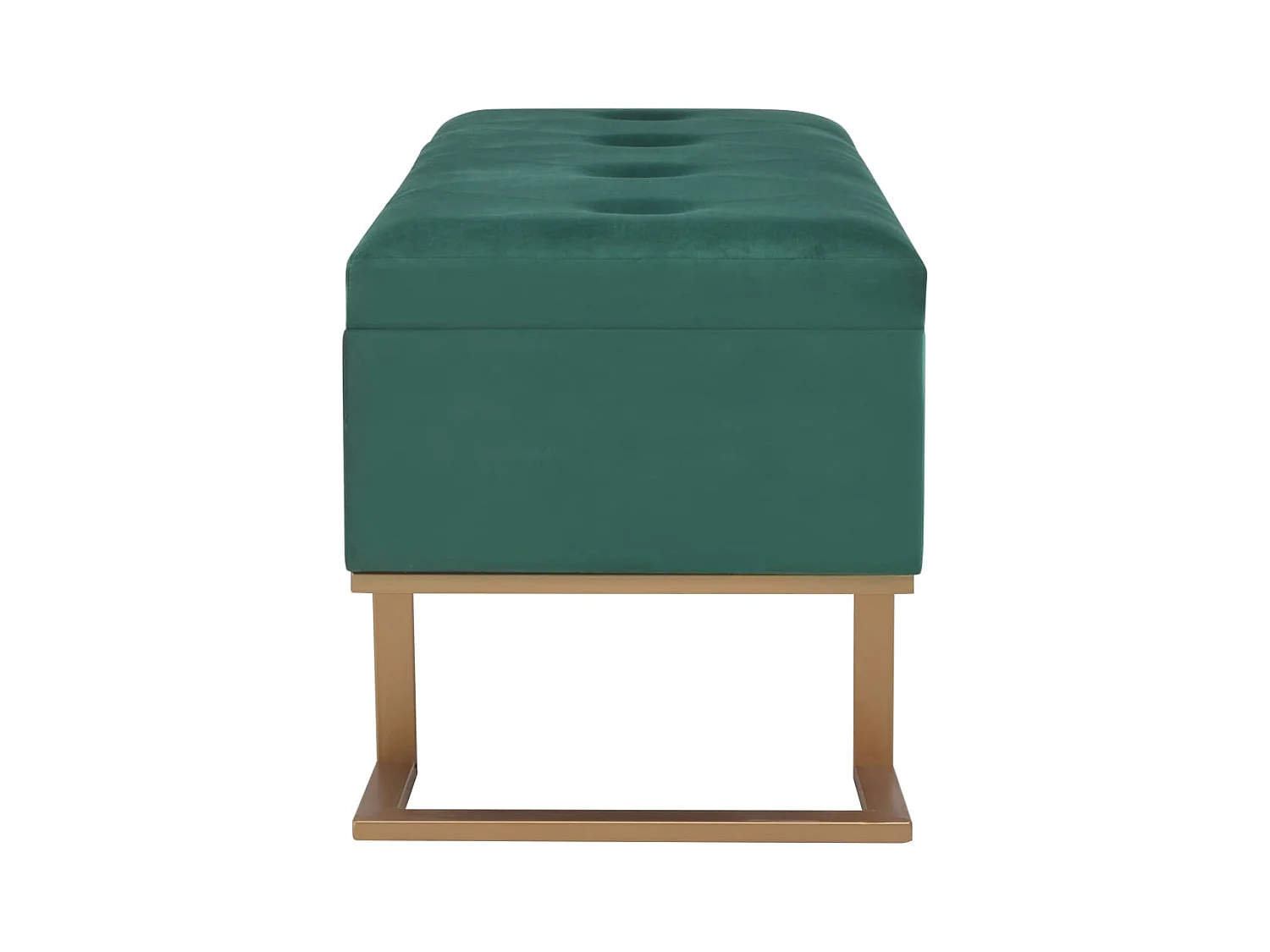 Banc avec compartiment de rangement 105 cm Vert Velours