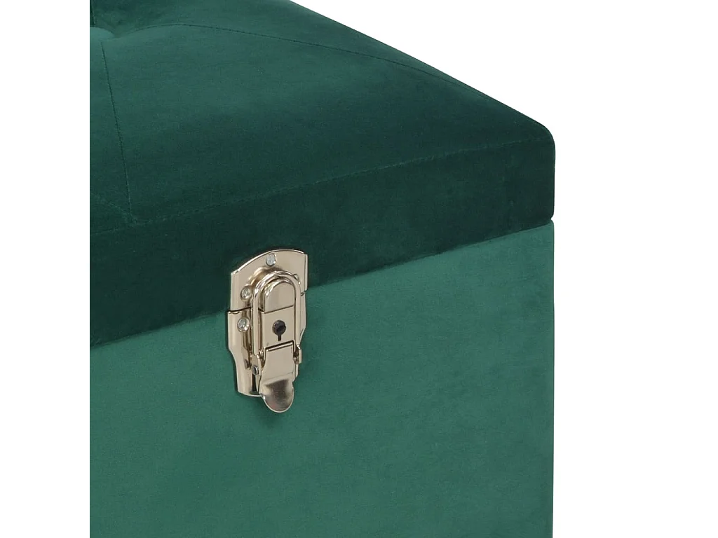 Banc avec compartiment de rangement 105 cm Vert Velours