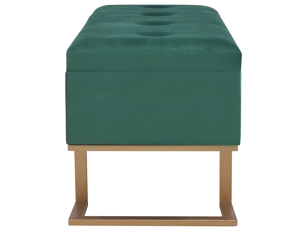 Panca con Vano Portaoggetti 105 cm in Velluto Verde