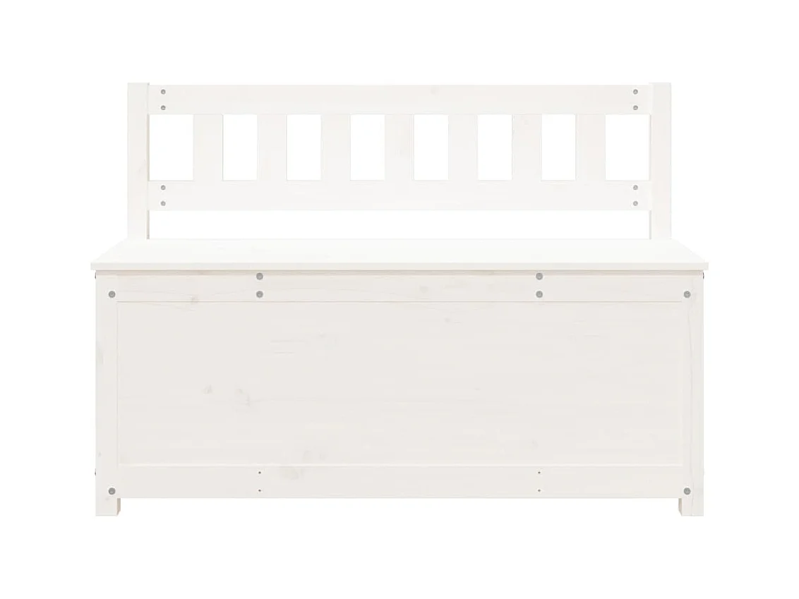 Panca Bianca 110x41x76,5 cm in Legno Massello di Pino