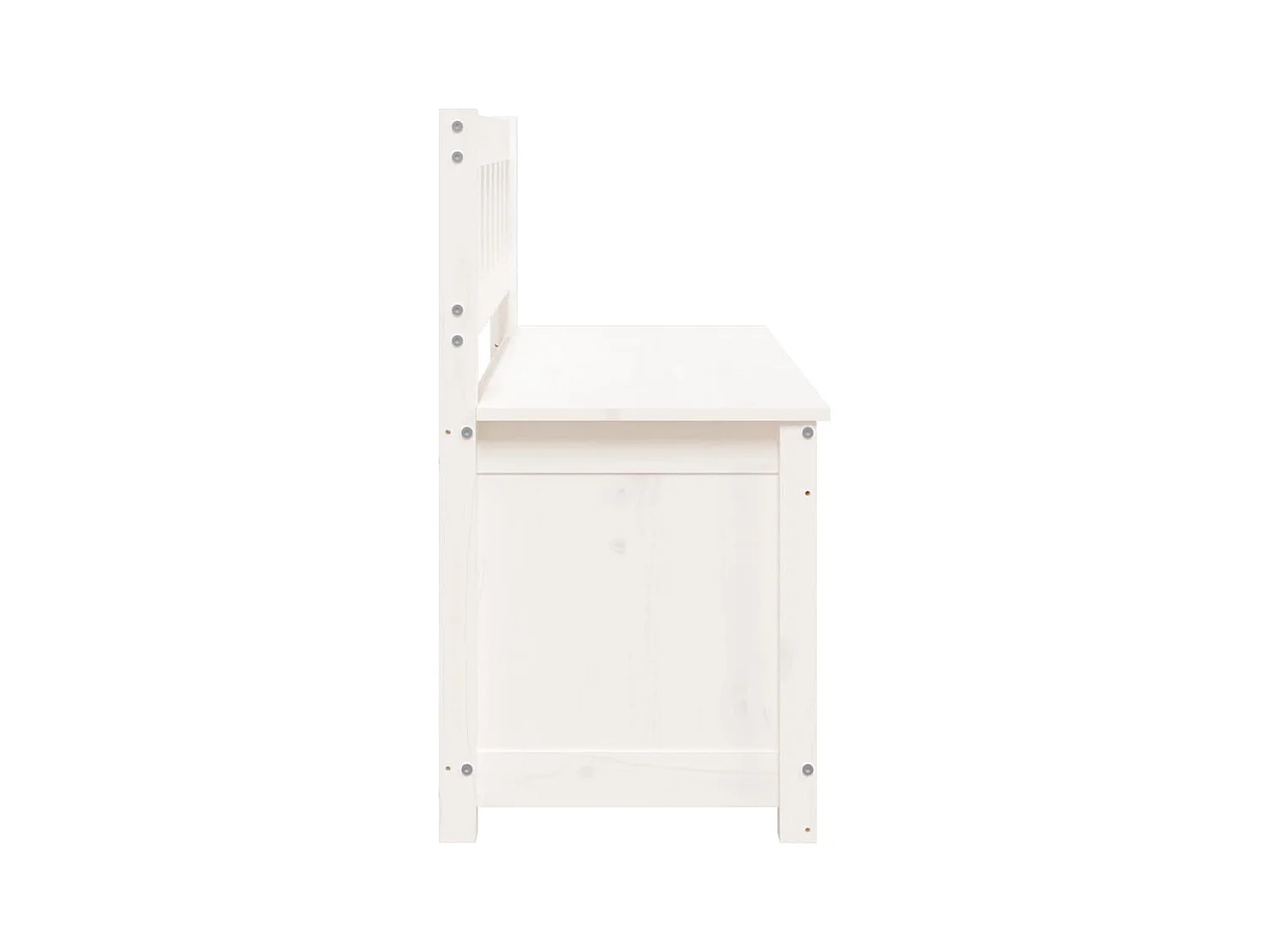 Panca Bianca 110x41x76,5 cm in Legno Massello di Pino