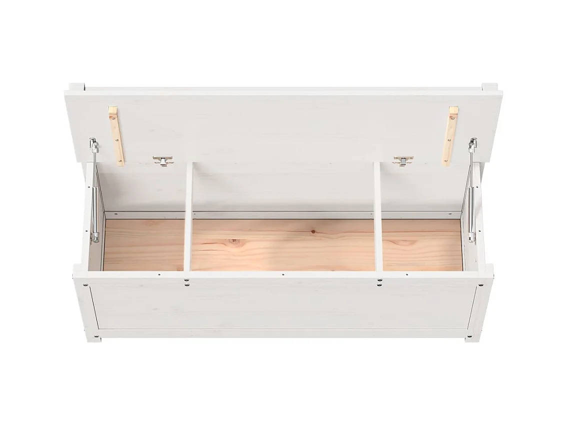 Panca Bianca 110x41x76,5 cm in Legno Massello di Pino