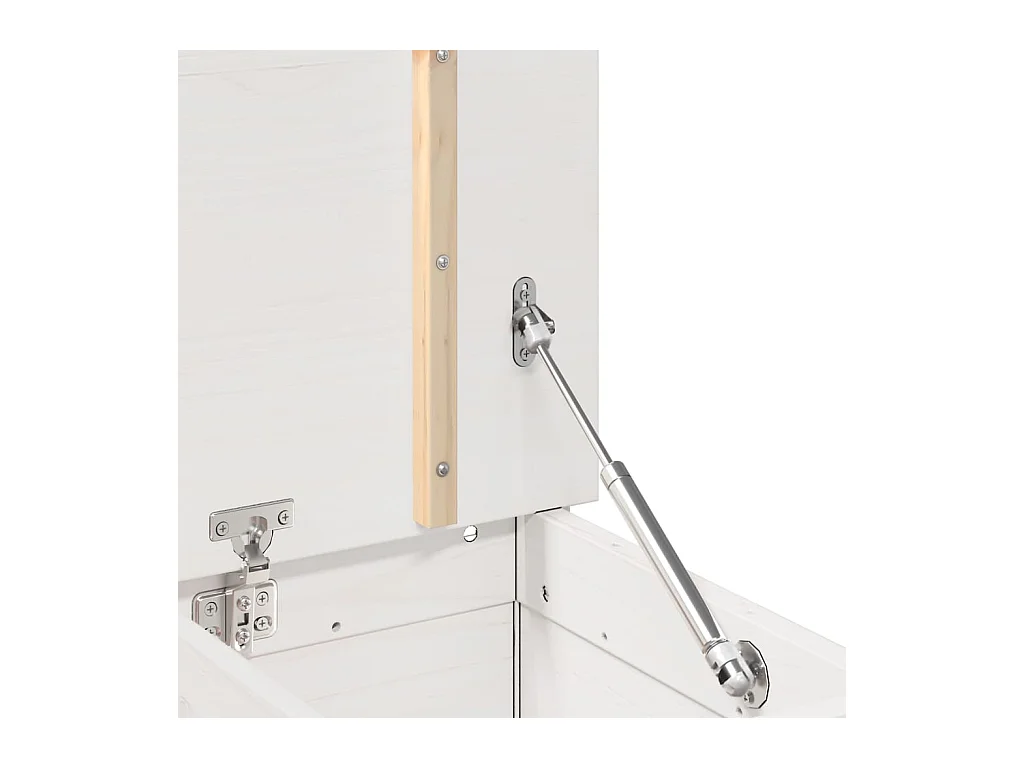 Panca Bianca 110x41x76,5 cm in Legno Massello di Pino