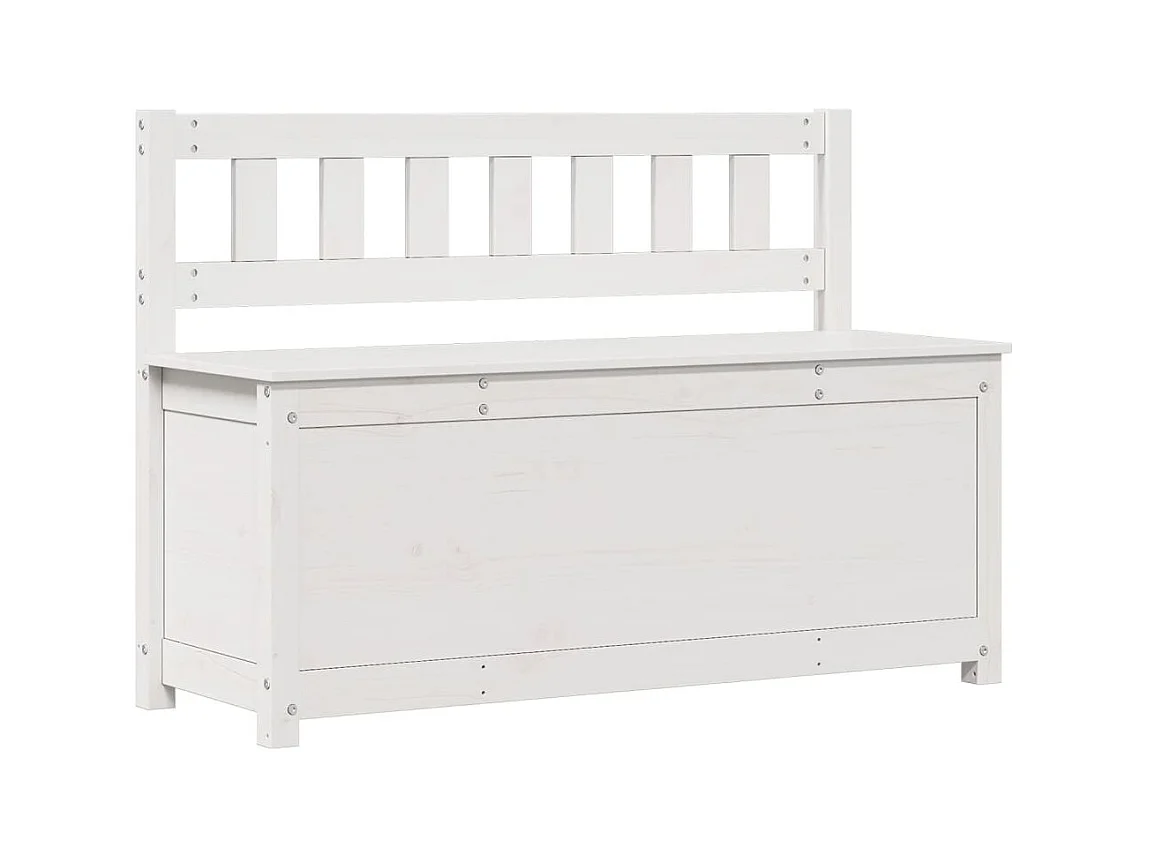 Bankje 110x41x76,5 cm massief grenenhout wit