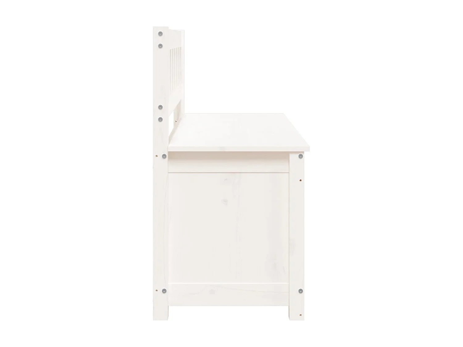 Banc Blanc 110x41x76,5 cm Bois de pin massif