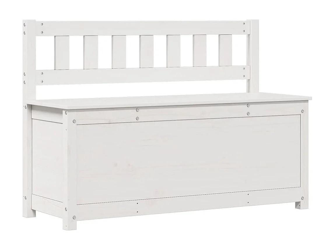 Banc Blanc 110x41x76,5 cm Bois de pin massif
