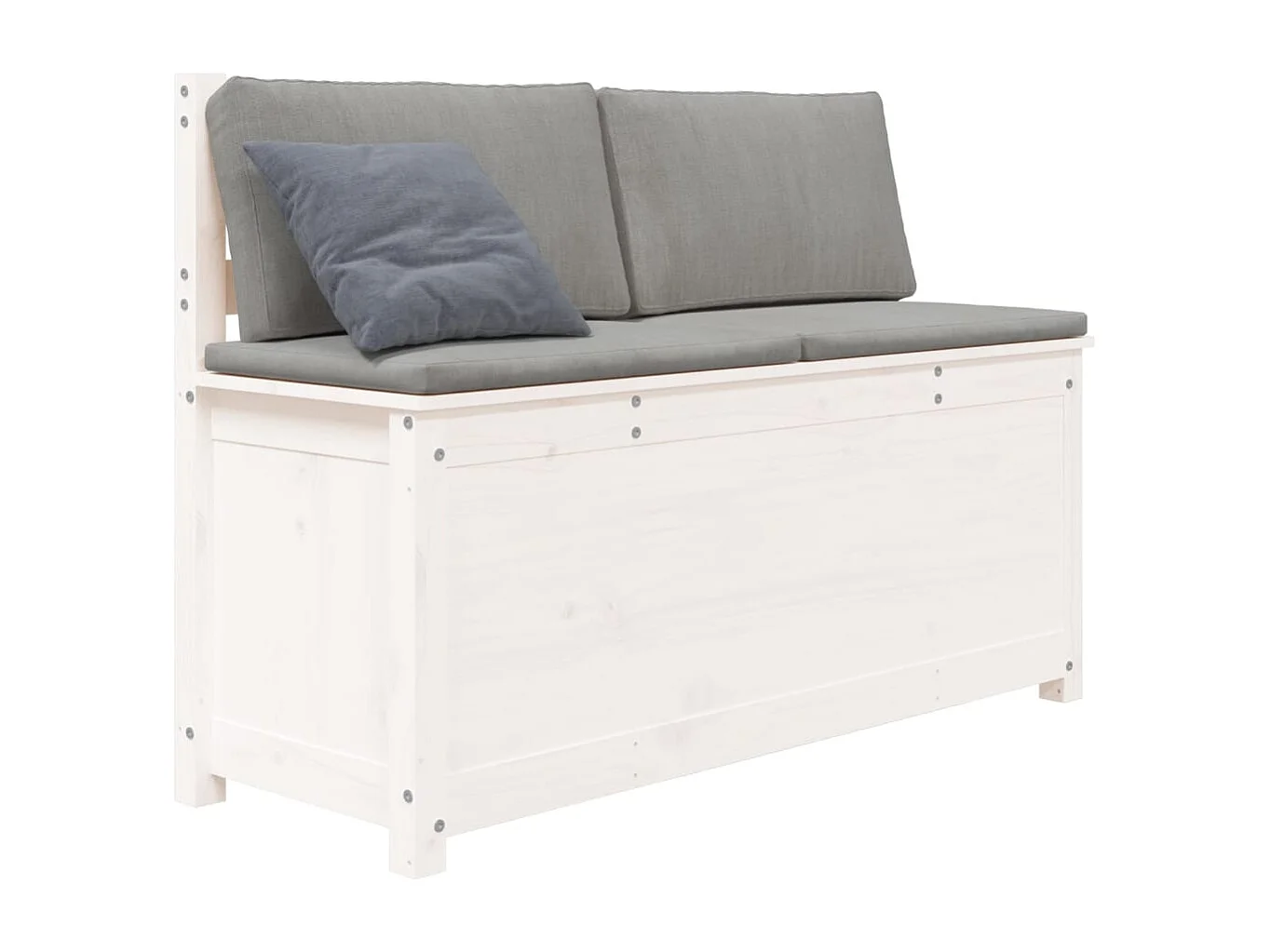 Banc Blanc 110x41x76,5 cm Bois de pin massif
