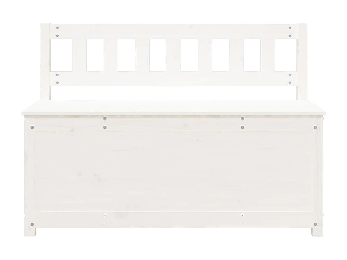 Banc Blanc 110x41x76,5 cm Bois de pin massif