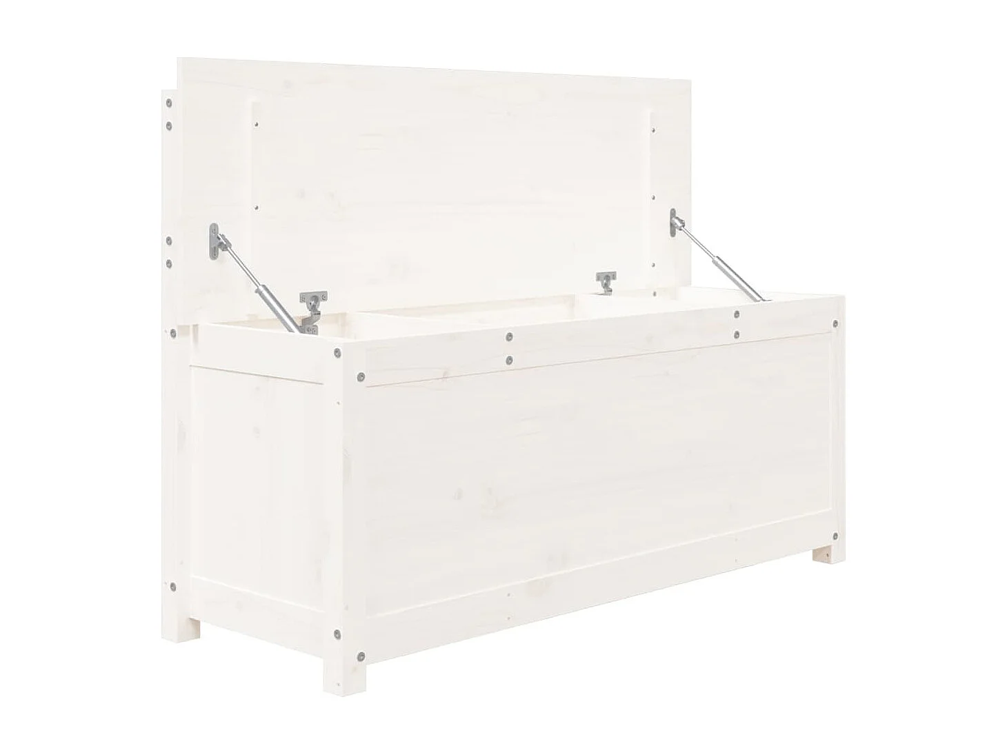 Banc Blanc 110x41x76,5 cm Bois de pin massif