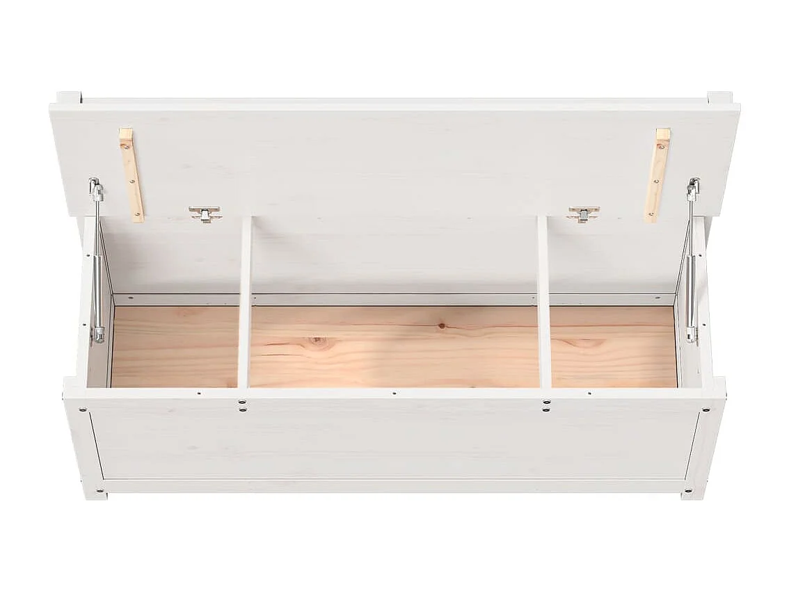 Banc Blanc 110x41x76,5 cm Bois de pin massif