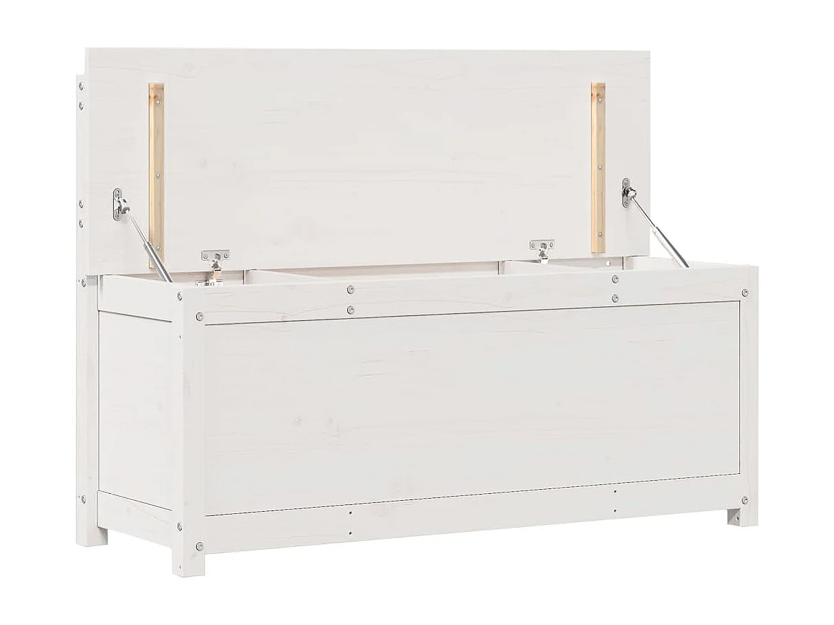 Banc Blanc 110x41x76,5 cm Bois de pin massif