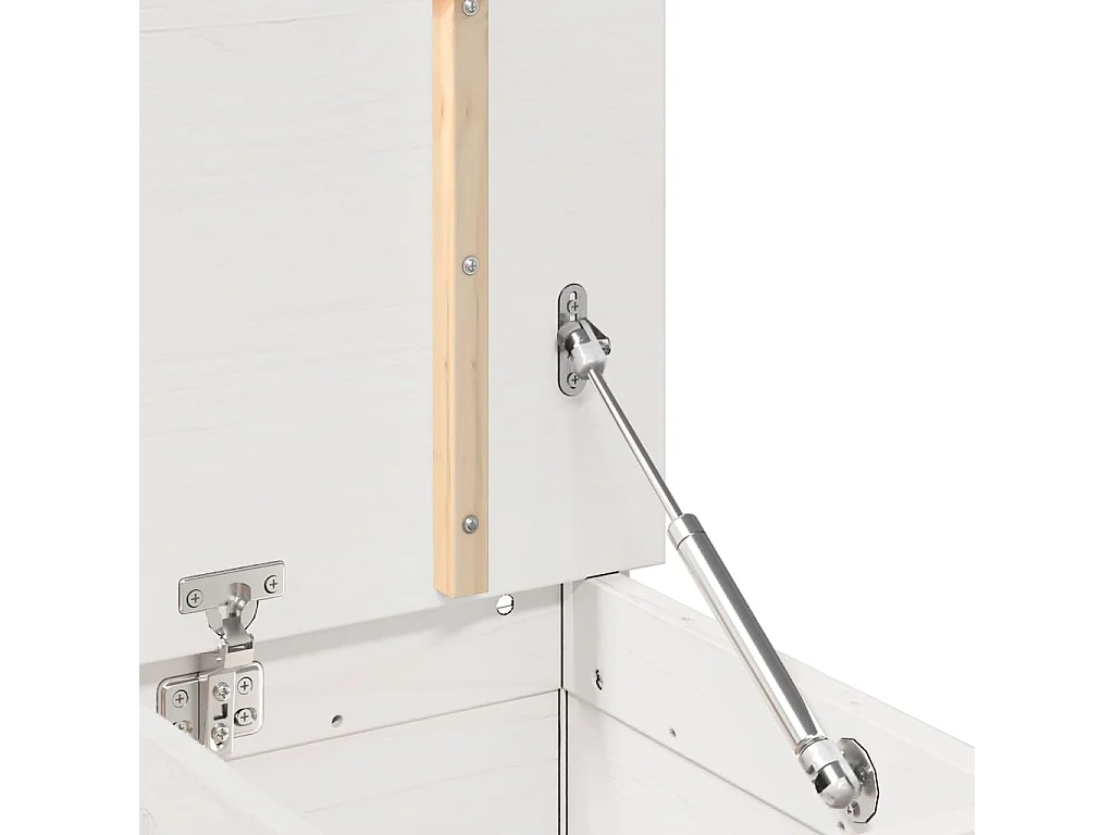 Banc Blanc 110x41x76,5 cm Bois de pin massif