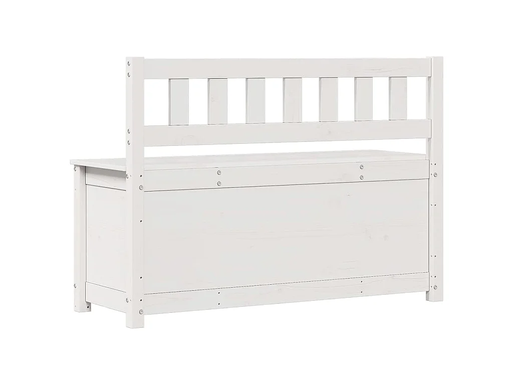 Banc Blanc 110x41x76,5 cm Bois de pin massif