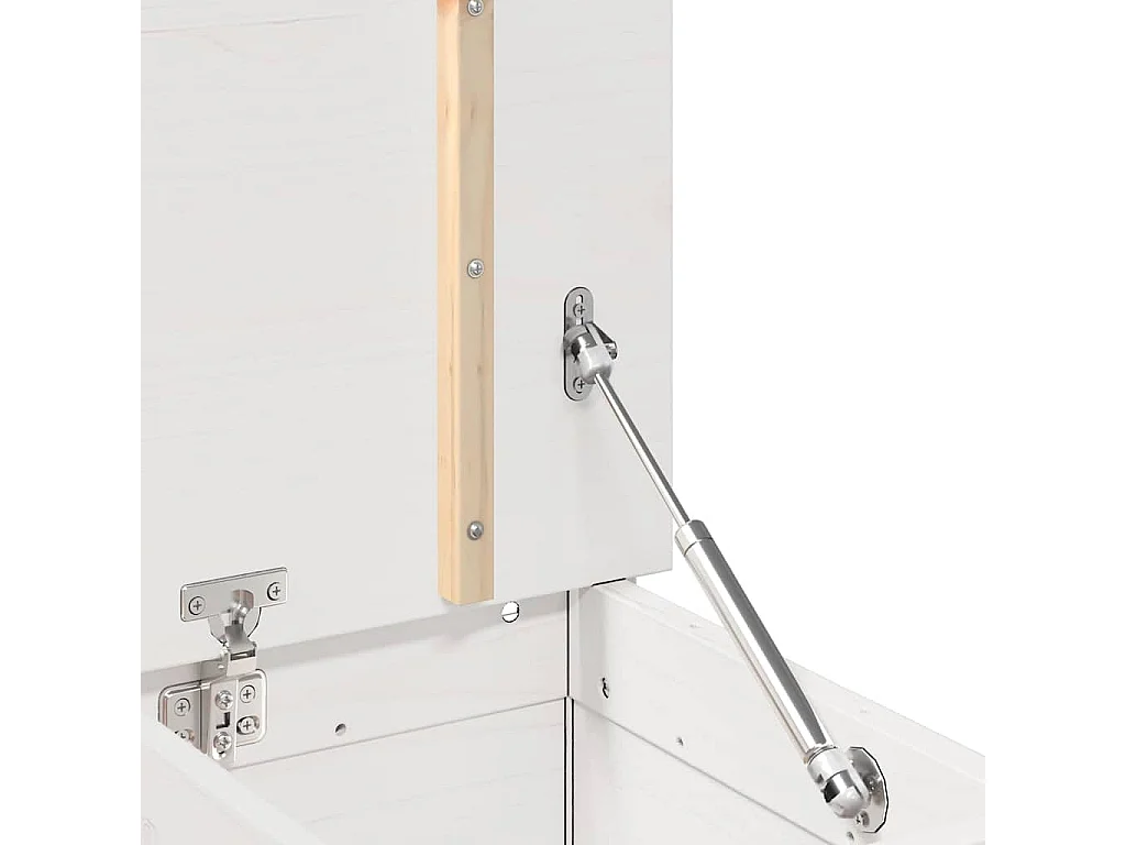 Banc Blanc 110x41x76,5 cm Bois de pin massif