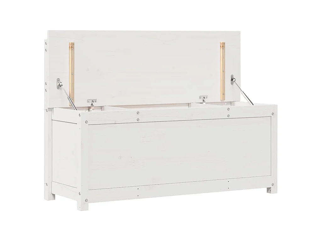 Banc Blanc 110x41x76,5 cm Bois de pin massif