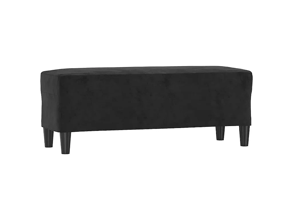 Bankje 100x35x41 cm fluweel zwart