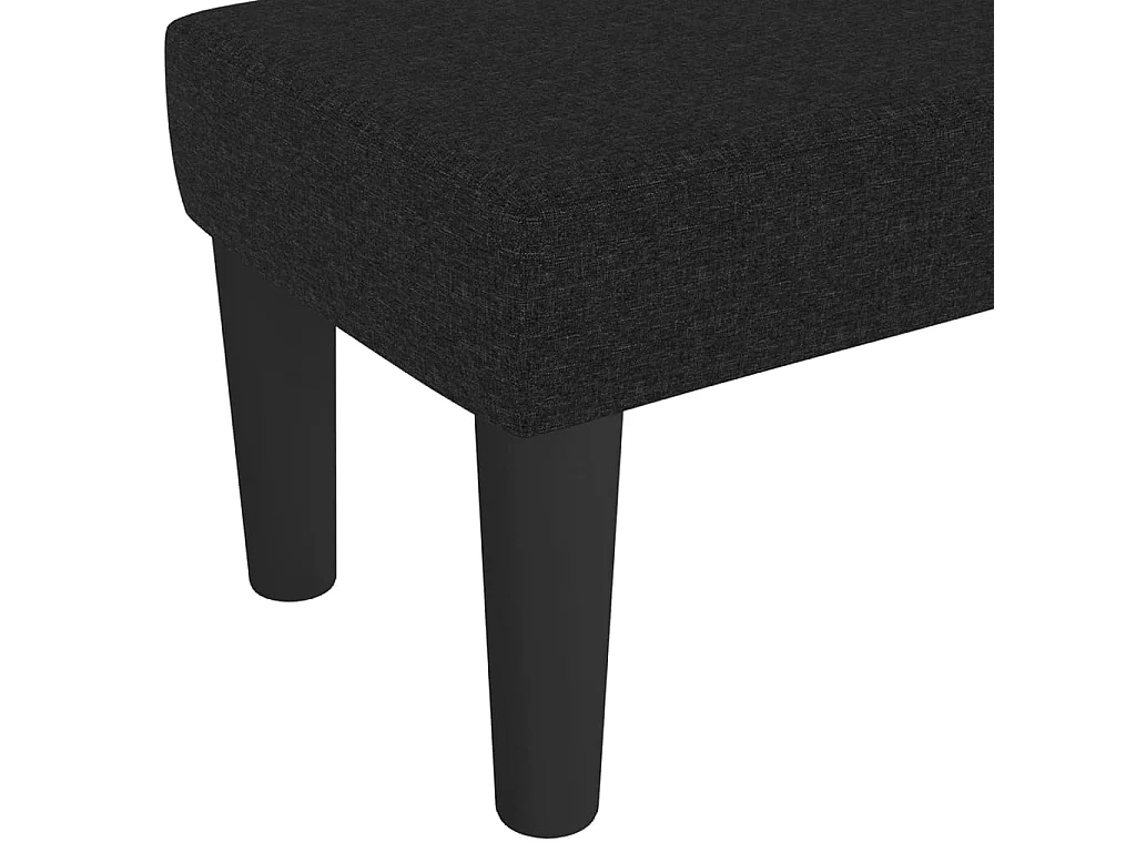 Bankje 100x30x30 cm stof zwart