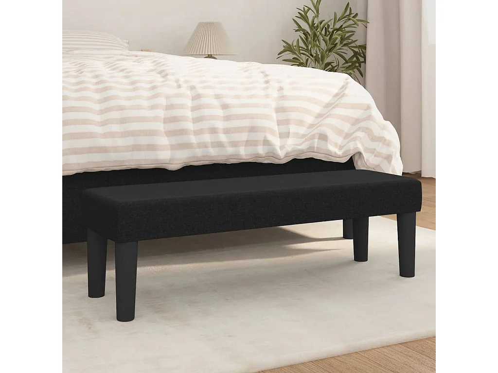 Banc Noir 100x30x30 cm Tissu